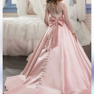 Girls evening dress (navy blue)